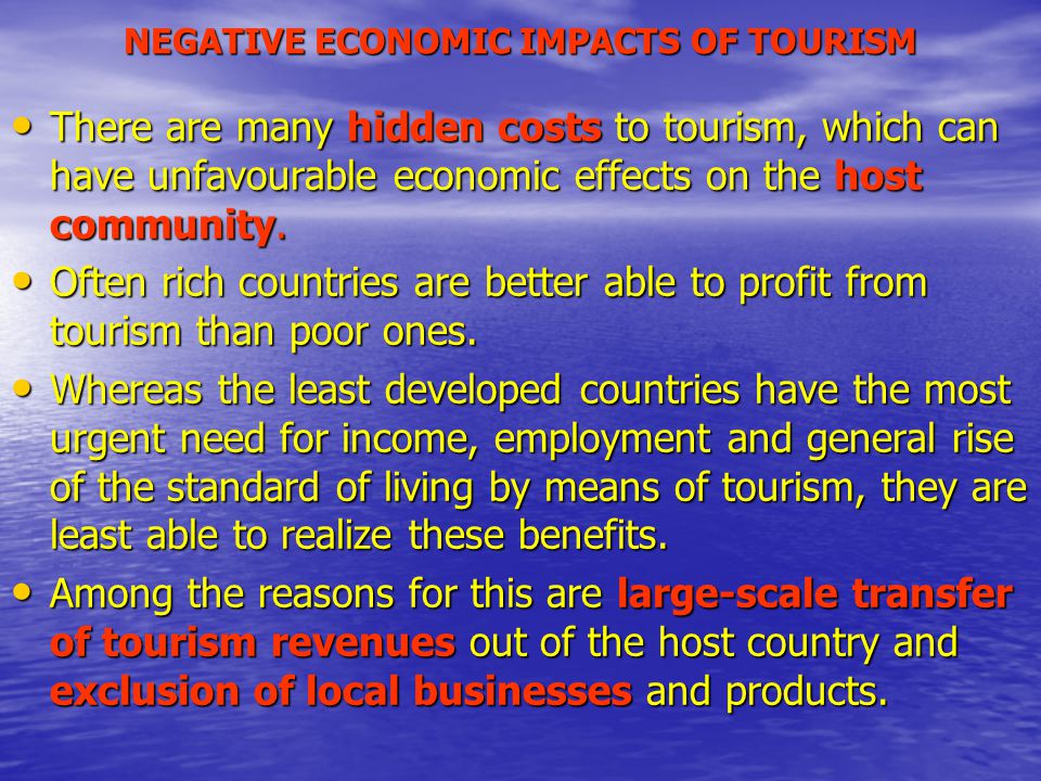 Positive Effects of Tourism in Developing Countries Essay Sample